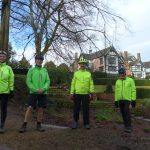 REF_1231c: photograph of four people with Bramall Hall behind them.  Thumbnail