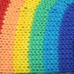 STOPM_2020_454b: close-up of the knitted rainbow.  Thumbnail